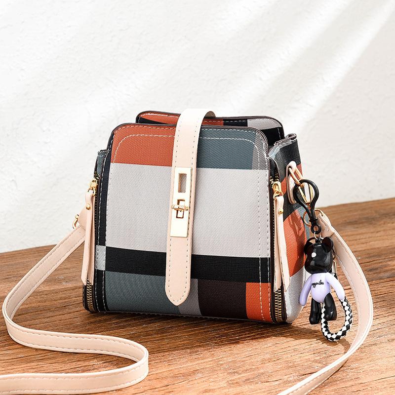 

Fashion Female Bag Handbag European And American Style Portable Diagonal Khaki Brown Shoulder Bags, Red