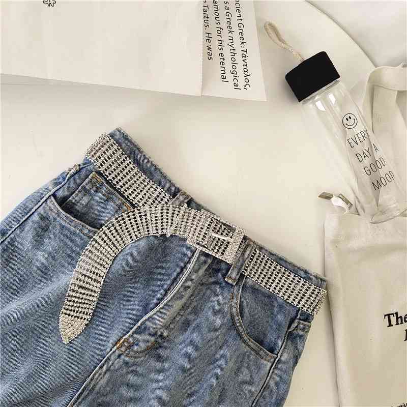 

Designer belts 2023 Self made luxury super flash red fashionable personality full zircon belt with diamond waist chain