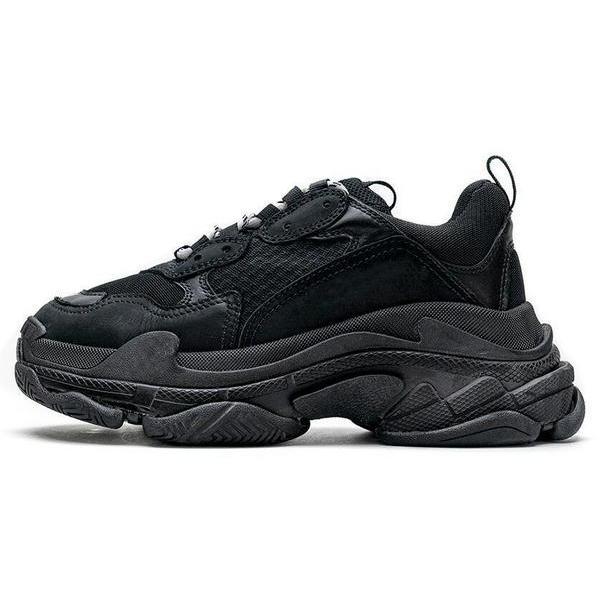 

Shoes With LogoMens Women Triple S Paris 17FW Red Vintage Retro Designers Platform Jogging Walking Size, Black