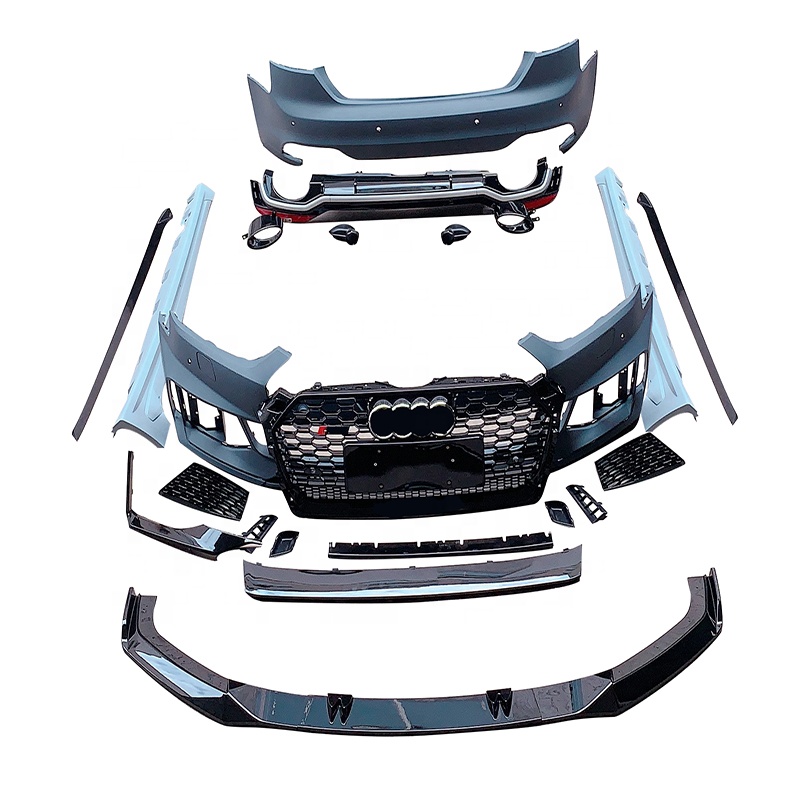 rear lip side skirt spoiler front grill grille for Audi A5 RS5 2015-2018 body kits-image-745815008