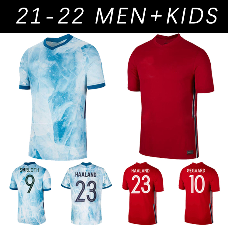 

21 22 Norway Soccer JerseyS 2021 2022 noruega Haaland Ödegaard Berge King camisetas de fútbol national team men+kids kit Football Uniforms, Away kid suit nw0009
