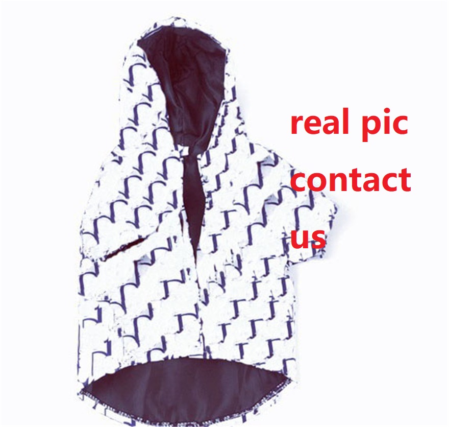 

Full Letters Pets Jacket Vintage Cats Dog Apparel Coats Fashion Teddy Bulldog Schnauzer Dogs Jackets Summer Outdoor Sun Protection Coat, White/blue