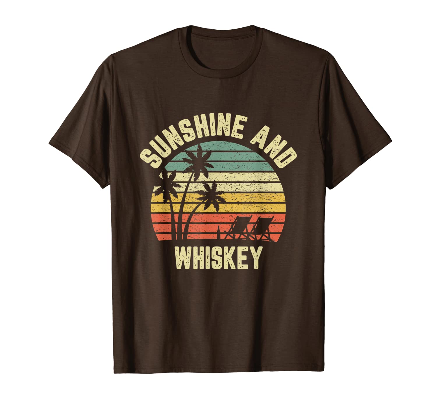 

vintage sunshine and whiskey shirt cool retro summertime tee, White;black