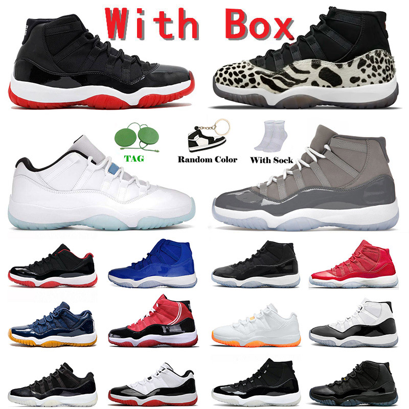 

With Box Jumpman 11 11s Basketball Shoes Mens Womens Animal Instinct Cool Grey High Sneakers Citrus Low Legend Blue XI Space Jam UNC Concord Jubilee 25th Trainers, 40-47 (3)