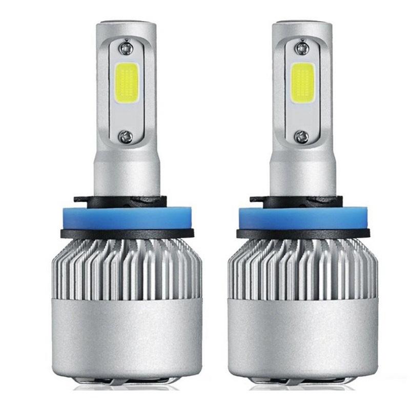 

Car Headlights 2Pcs LED COB Chip H11 Headlight Bulb 6500K DC 9-32V Aviation Aluminum Automotive Headlamp Auto Light