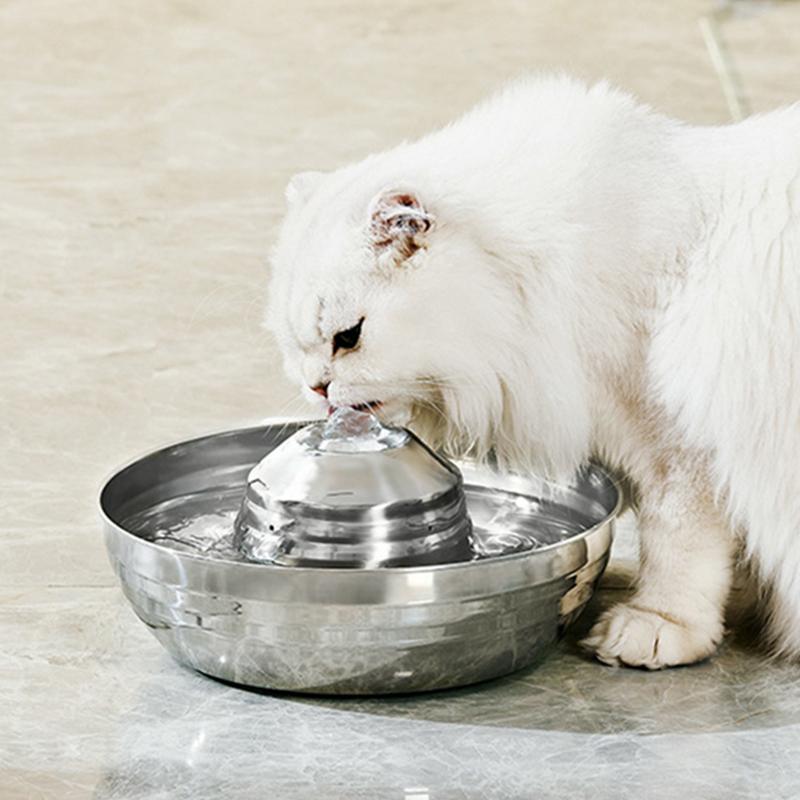 

Cat Bowls & Feeders Stainless Steel Water Fountain Automatic Super Quiet Pet Easy Clean Safe Dogs Cats Bowl Dispenser