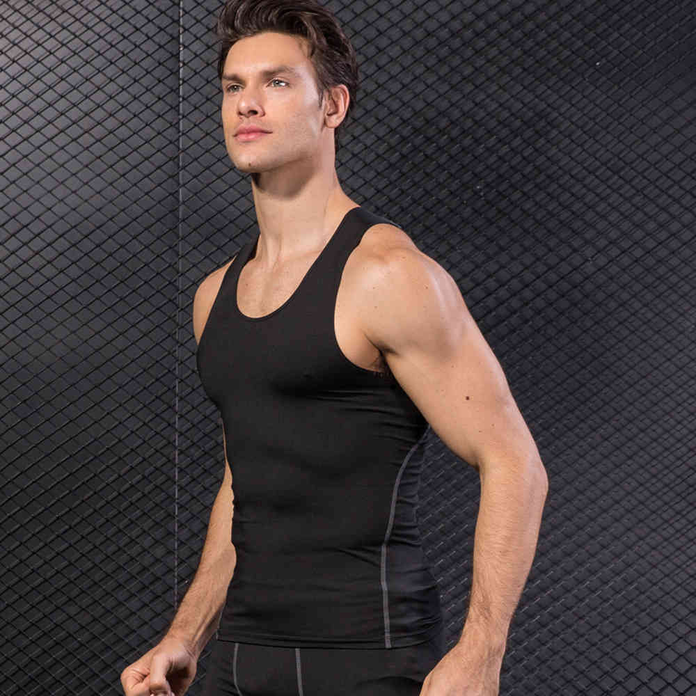 YD New Compression Tights Tank Top Quick Dry Sleeveless Sport Shirt Men Gym Clothing For Summer Cool Men&#039;s Running Vest-image-680548488