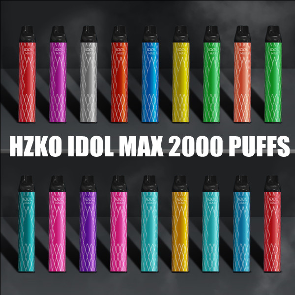 

HZKO IDOL MAX Disposable Pod Device Kit E-cigarettes 1100mAh Battery 2000 Puffs Prefilled 6.5ml Pods Cartridges Vape Pen E-cigarettes Plus Bar