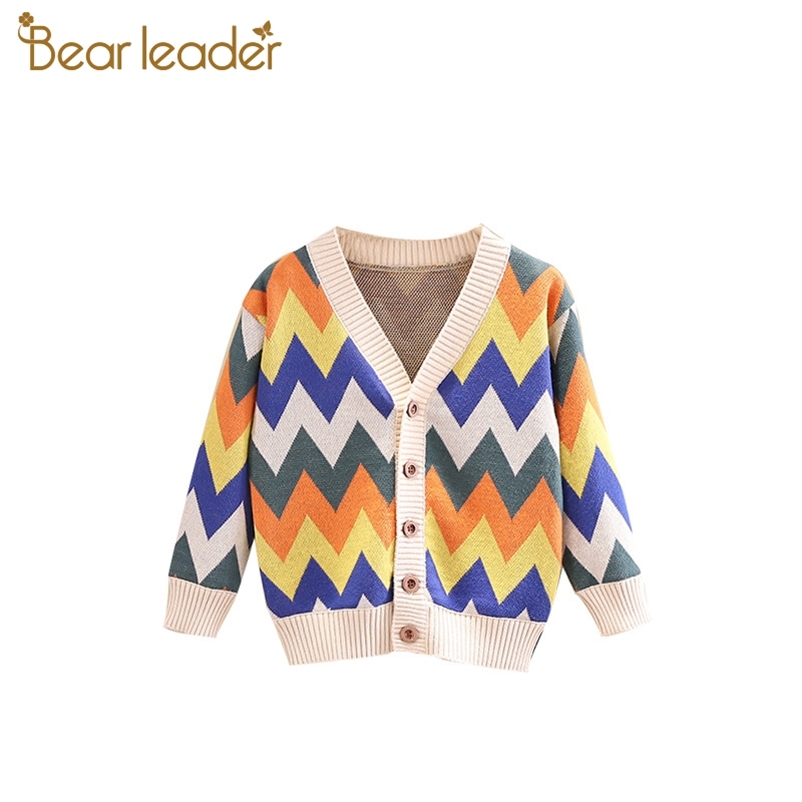

Girls Colorful Striped Sweaters Autumn Kids Girl Knited Soft Clothes Baby Casual Cardigan Suits 2 6 Years 210429, Az2498beige