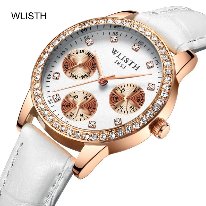 

Wristwatches Gift Watch Fashion Ins Wind Diamond Bright Dial Ladies Quartz, White