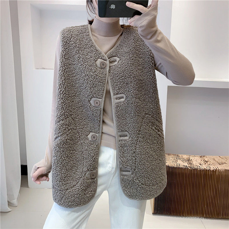 

Women's Jackets leather and sheep skin collection, sleeveless waistcoat for external use, autumn winter JYOR, 1# shoe box