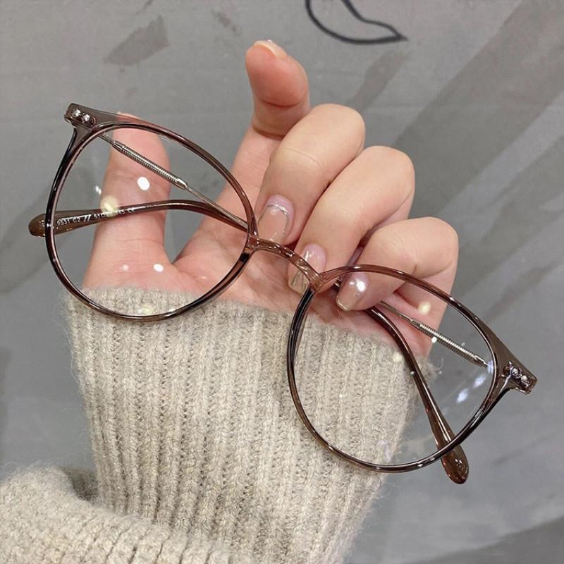 

Fashion Sunglasses Frames TR90 Anti-blue Light Oversized Metal Frame Eyeglasses For Women Square Classic Elegant Retro Men Trend Computer Gl