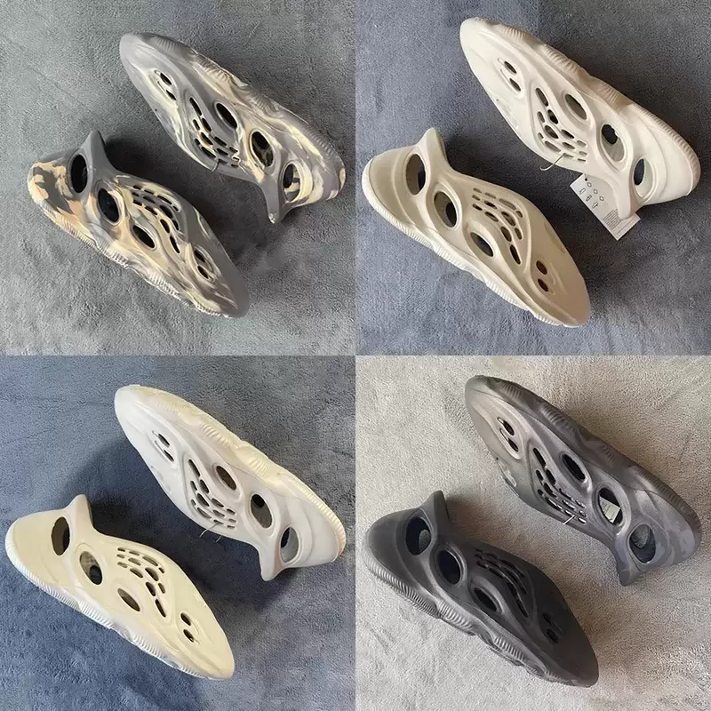 

Foam Runner Mineral Blue sandal Slide Slippers RUNR MX MXT Cream Moon Grey Ararat Sport Shoes Desert Sand mens slides Beach Big Size 36-47, Cream clay