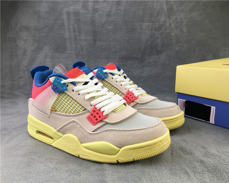 

4s Basketball Shoes Union Jumpman 4 fashion shoe Guava Ice LT Fusion red Mens women Outdoor sports sneakers Size 13 with box, #1