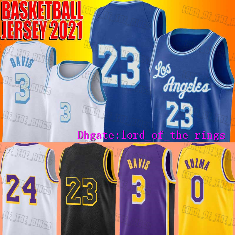 

LeBron 23 James 2021 New Basketball Jerseys Los Angeles Lakers Kobe 24 Bryant Mens Anthony 3 Davis Kyle 0 Kuzma Green, Retro jersey