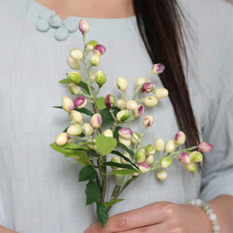 

Decorative Flowers & Wreaths Artificial Berry Olive Fruit Branch Garden Decoration Arrangement Fake Plant Living Room Decor Diy Accessories