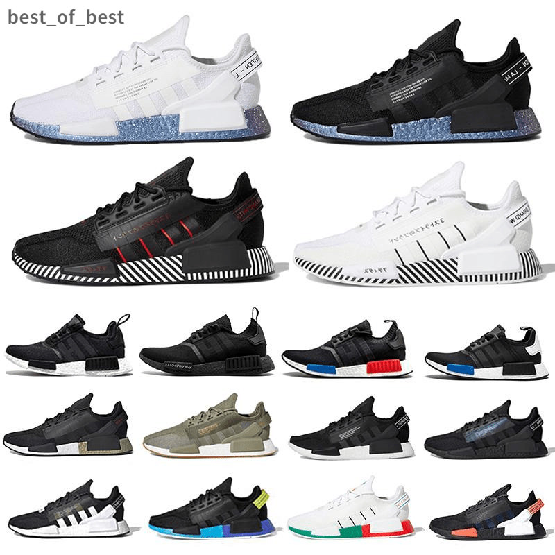 

Nmd r1 v2 mens running shoes White Speckled aqua tones mexico city metallic core black munich oreo green men women trainers sports sneakers, 10