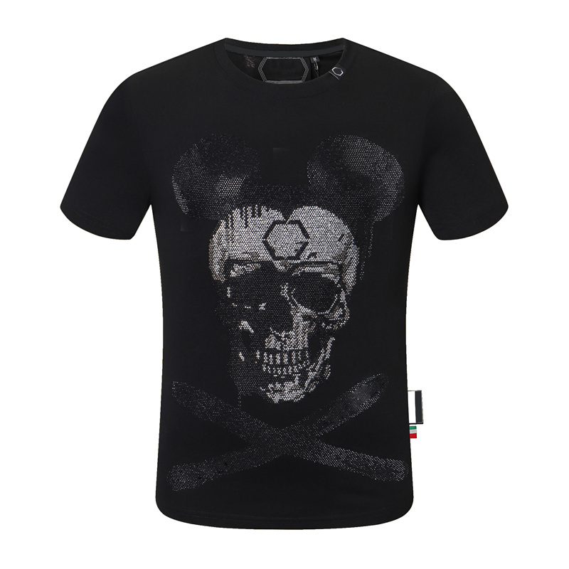 

2021 Summer Plain Men's T-Shirts Cotton Women Clothes Funny Short Sleeve O Neck Tees Printing Phillip T-Shirts PP Size :M-L-XL-XXL-XXXL TOP06, White