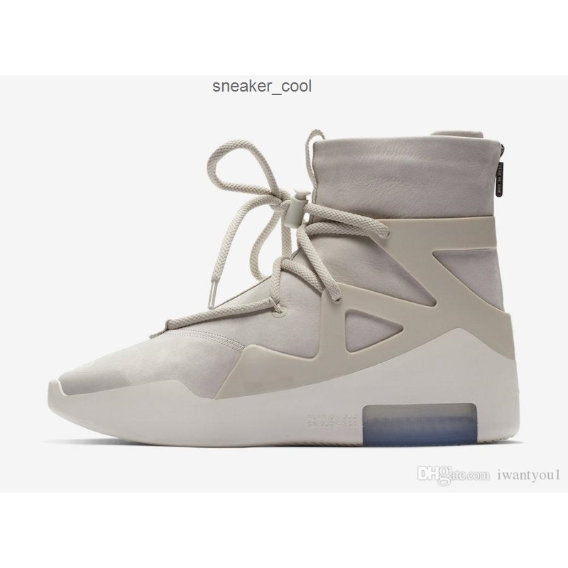

Release Air Fear of God 1 Light Bone Sail Black Man Outdoor Shoes Sports Sneakers Boots FOG AR4237-001 AR4237-002 With Box, Grey