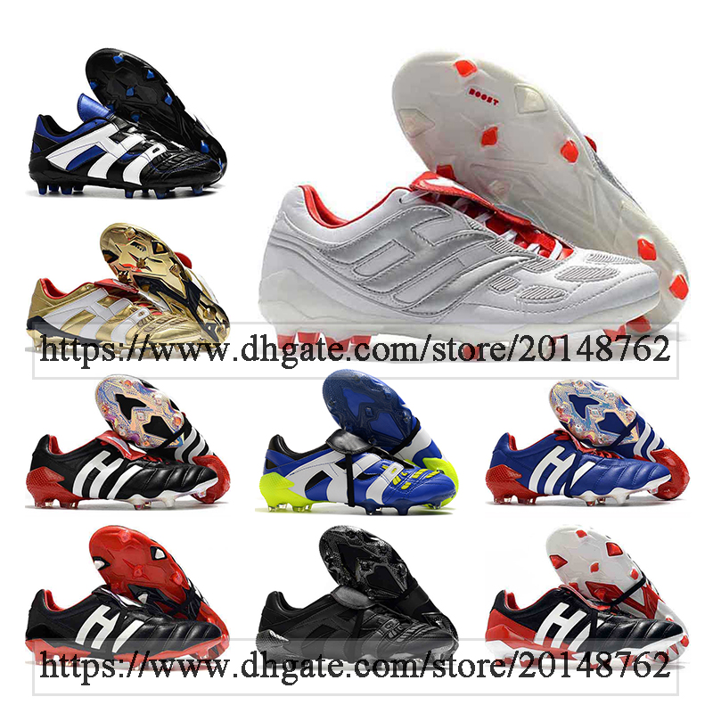 GIFT BAG Mens High Tops Football Boots Predator Mutator 20 Mania FG Cleats Beckham Precision Accelerator IC TF Indoor Turf Soccer Shoes, Color 1