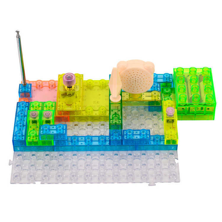 

Sm288873 120 integrated electronic radio building blocks for children's physical education enlightenment building blocks