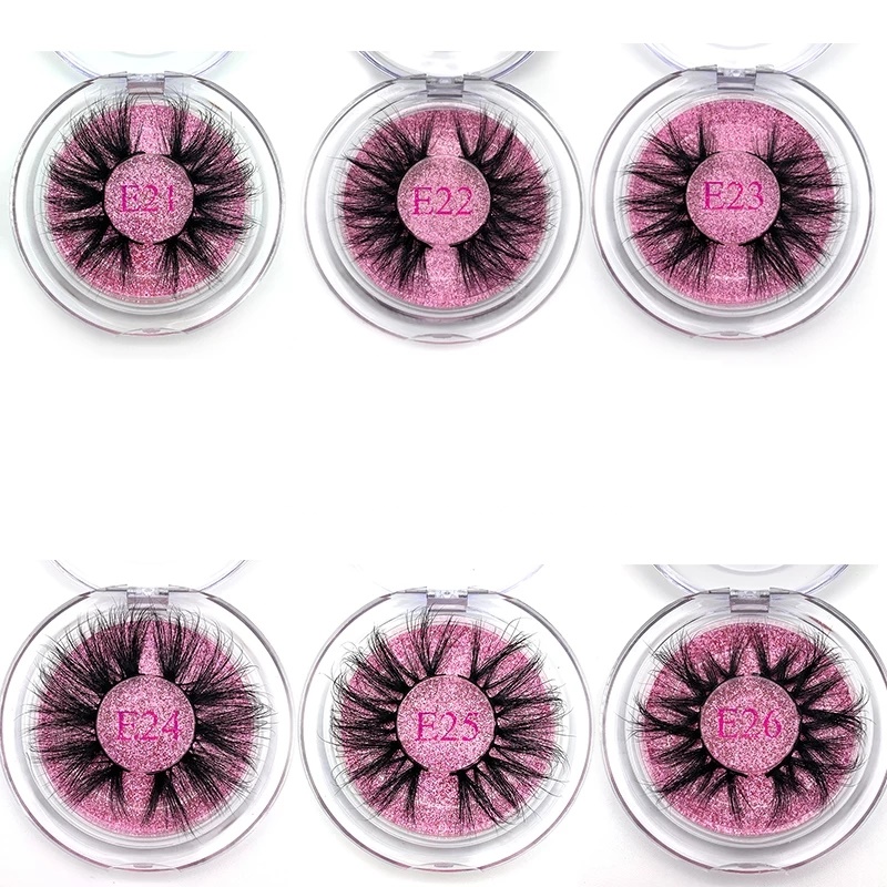 

25mm False Eyelashes Wholesale Thick Strip Eyelash 3D Mink Lashes Makeup Dramatic Long Mink Lash Extension For Beauty