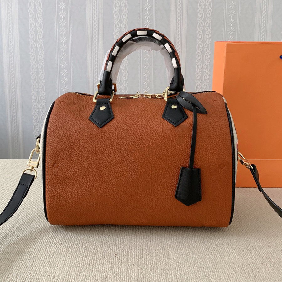 

Designer Bags HandBag Luxury Brand Purse Single Zipper Leopard Totes Women HandBags Tote Real Leather Bag Lady Plaid Purses Duffle Luggage by fenhongbag 02, #6