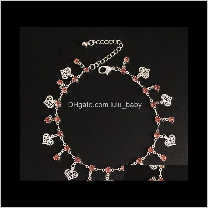 

Anklets Jewelry Delicated Bohemian Peach Heart Tassel Charm Gold /Sier Tone Ankle Bracelets Yoga Dancing Aessories Drop Delivery 2021 Dja0T
