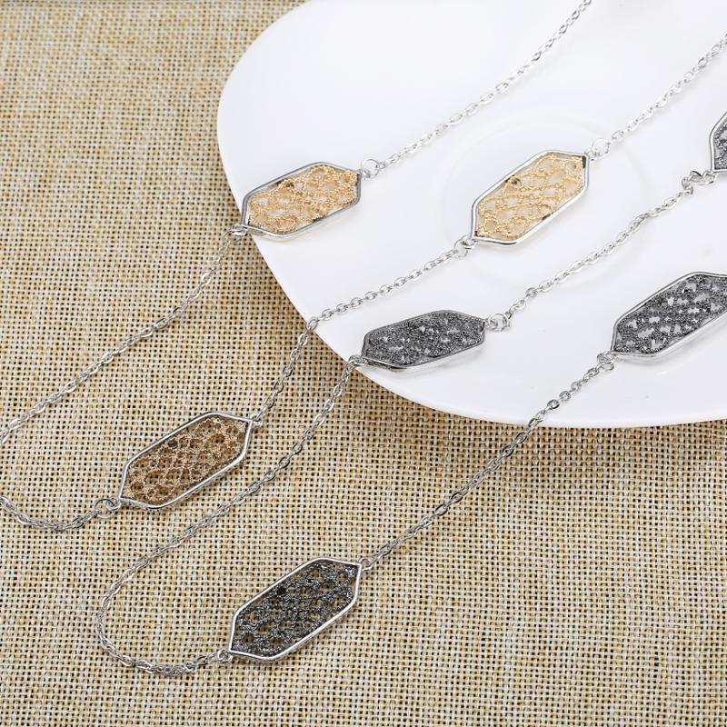 

Fashion Statement Chains Linked Woman Long Necklace Jewelry High Quality Wholesale Top-rated