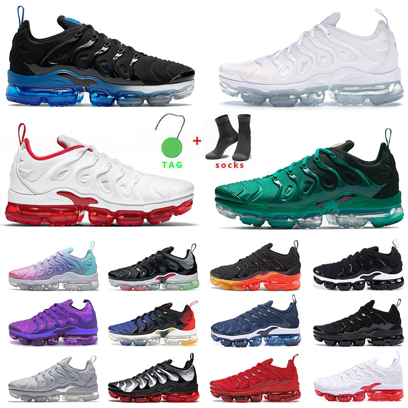 

High Quality Tn Plus Mens Womens Running Shoes Big Size Us 13 Suman Tns Atlanta Black Royal White Grape Speed Red Hyper Viole Cool Grey Sports Sneakers Trainers EUR 36-47, B15 cargo khaki 36-45