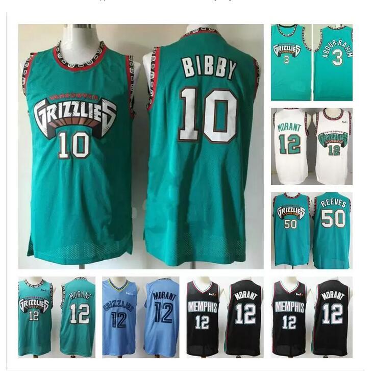 

Top Quality Mens Mike 10 Bibby Jersey 50 Reeves Shareef 3 Abdur-Rahim Vancouver #12 Ja Morant Basketball Jerseys''nba''Jerseys, As picture