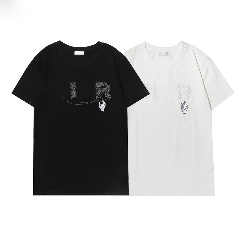 

high quality Designer T shirt Fashion Letter Printing Hip Hop Men's Women's Black Summer tees Short Sleeve Size S-3XL, White;black