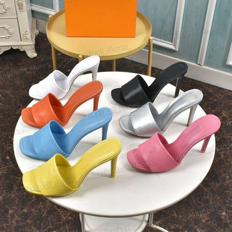 Mules femmes chaussures dames sandales de designer été femmes en cuir véritable talons hauts Sexy mariage bal chaussure fond plat 6.5cm 10cm