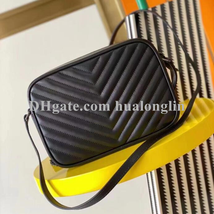 

Woman Bag Purse Handbag Women genuine leather original box high quality fashion designer zipper shoulder cross body messenger bags, With box