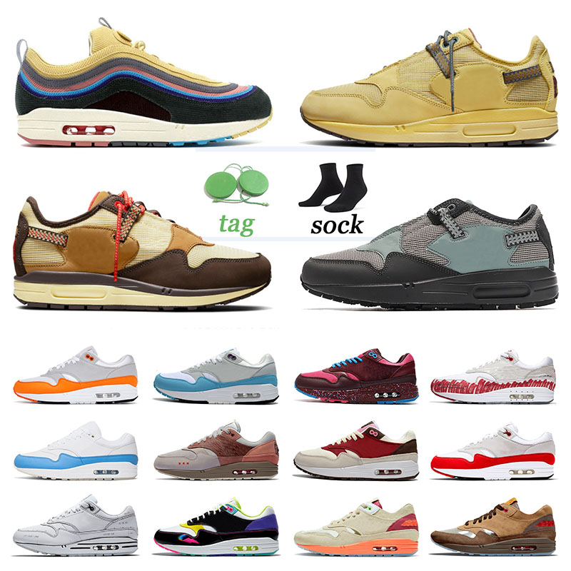 

Airmax Max 1 Running Travis Scott Trainers Shoes Baroque Brown Saturn Gold Cave Off Stone Kiss Of Death Sean Wotherspoon Air Lodon 1.0 White Mens Womens Sports Sneakers, B21 bred 36-45