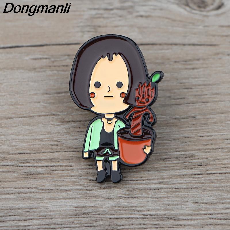 

Pins, Brooches K1431 Couple The Film Pins Metal And Enamel Pin For Women Men Lapel Backpack Badge Brooch Collar Jewelry, Gray