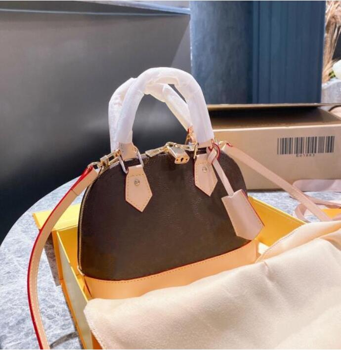 

YQ Fashion Alma Bb Women Shoulder Bags Chain Messenger Totes Leather Designers Handbags Shell Wallet Purse Ladies Cosmetic Crossbody Bag Tot