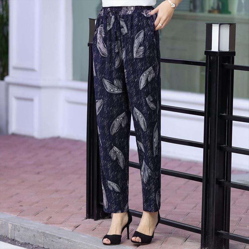 

summer beach harem womens pants high waist casual bloomers printed loose lace up trousers elastic wide leg 5xl, Black;white