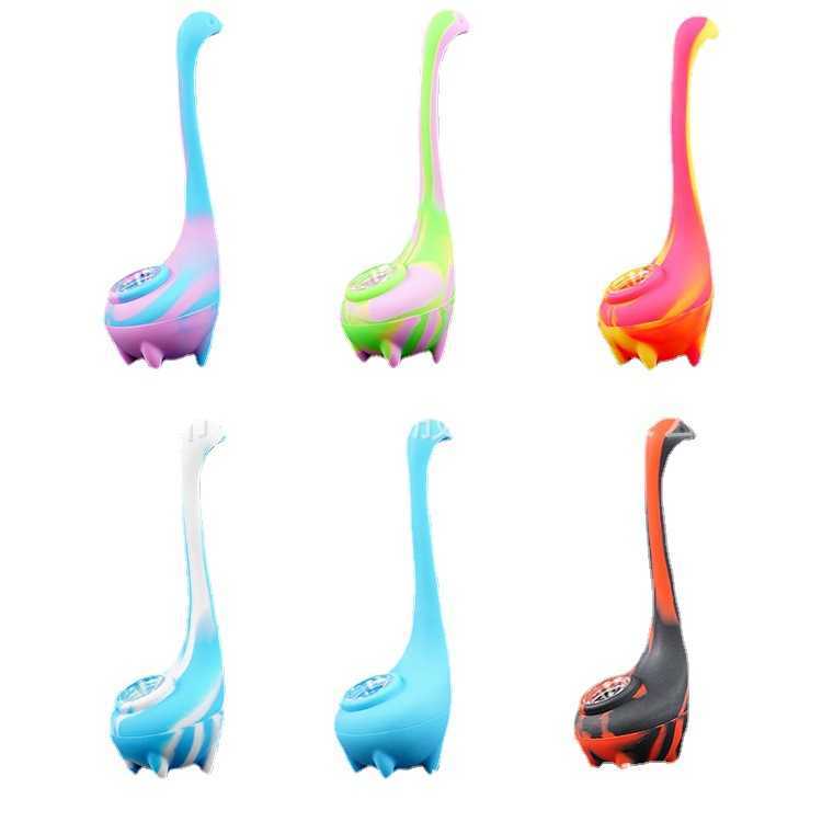 

Straight creative silicone water monster cigarette set portable pipe