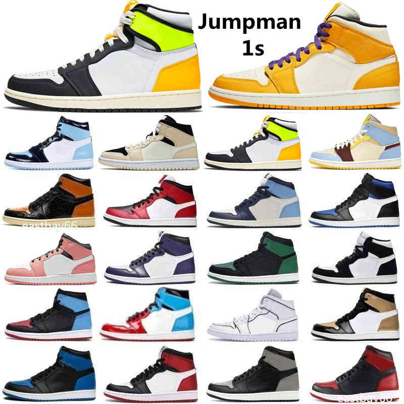 

Jumpman 1s Basketball Shoes Silver Toe High Dark Mocha Obsidian UNC Fearless Patent University Blue Smoke Grey Chicago Volt Se Royal Black Sports Sneakers, As picture