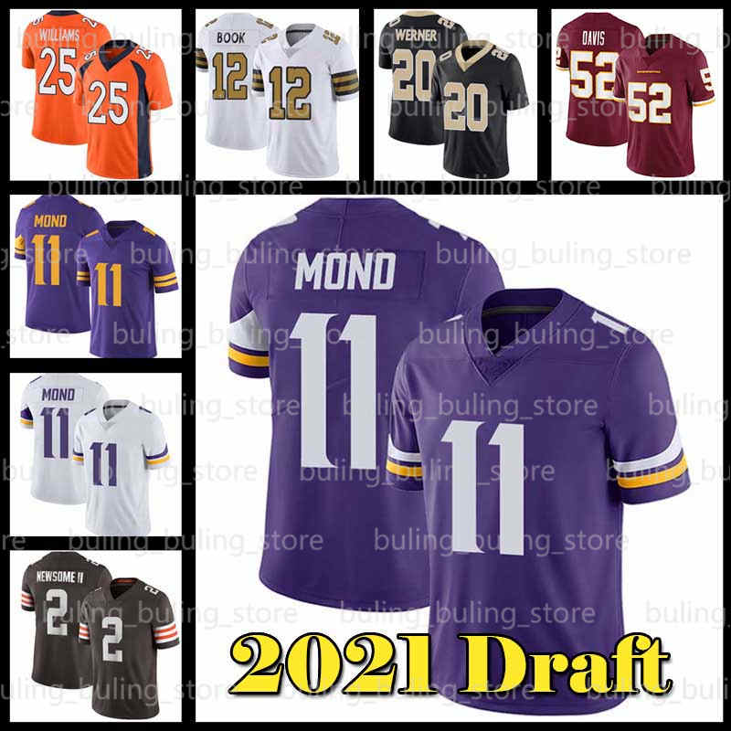 

11 Kellen Mond Jersey 25 Javonte Williams 12 Ian Book 2 Gregory Newsome II Minnesota Vikings 52 Jamin Davis Denver Broncos F, Black;red