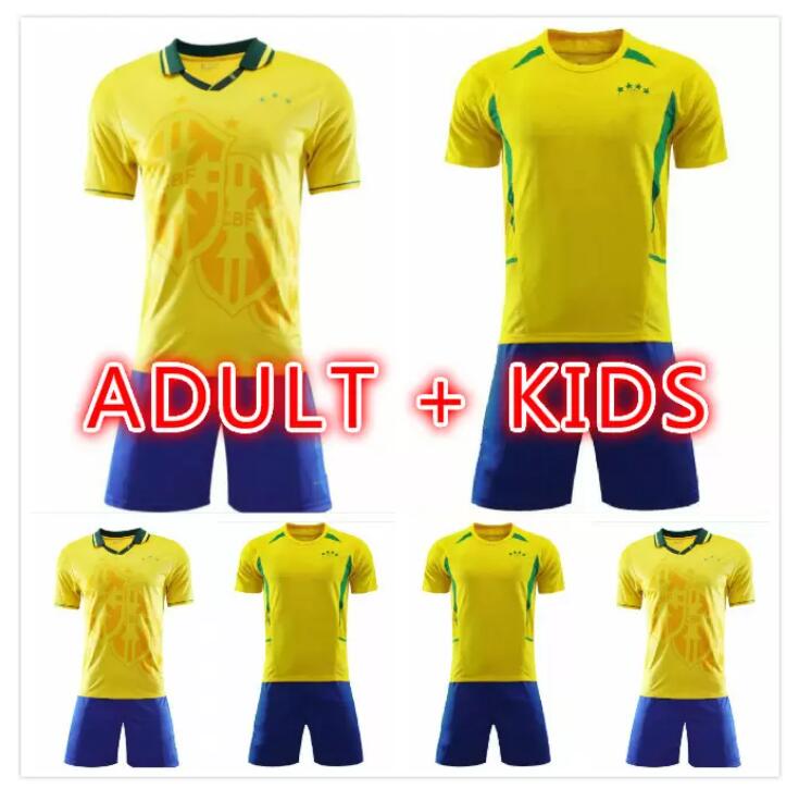 

man kids kit 1994 2002 BRAZlL retro soccer jersey ronaldo ROMARIO KAKA RONALDINHO RIVALDO maillot de futol r.carlos BraziI brazilian Football shirt