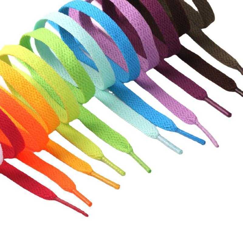 Flat Polyester Shoelaces DIY High Quality Unisex Sneakers Canvas Shoes Lace 140 to 160 cm Colourful Shoelace Replacement