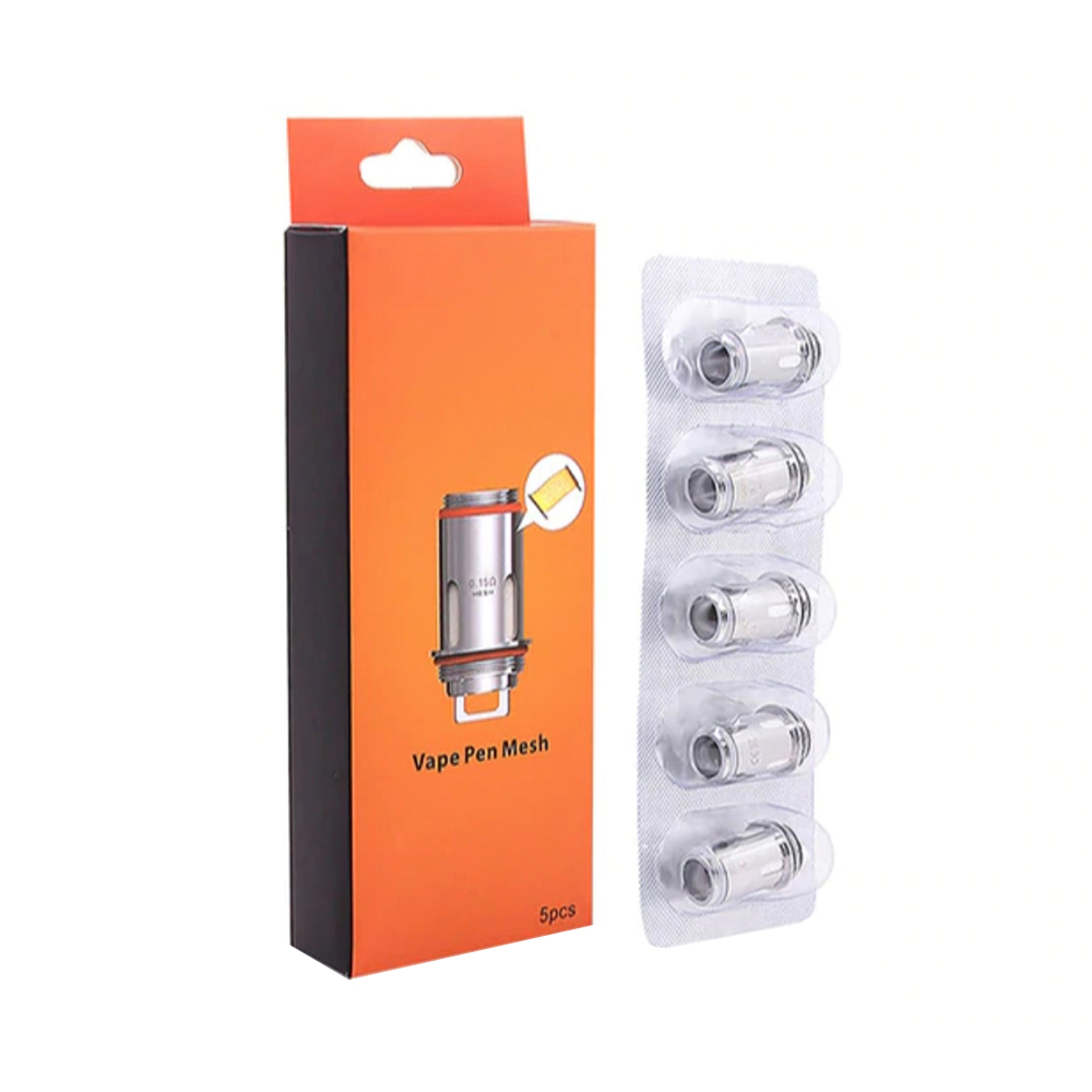 

Vape Pen 22 Mesh Coil 0.15ohm 0.3ohm Head Replacement Atomizer Coils For VapePen22 E cigarette Mod Kit rpm tfv12 tfv9