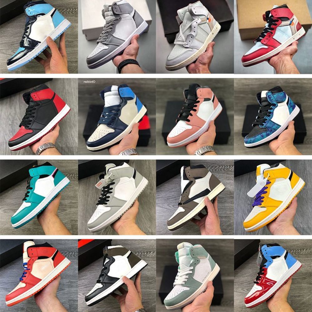 

2022 Chicago Light Smoke Grey Basketball Shoes Jumpman 1s Dark Mocha Melody Ehsanis Sneakers Fearless Obsidian UNC Patent Banned Bred, Black