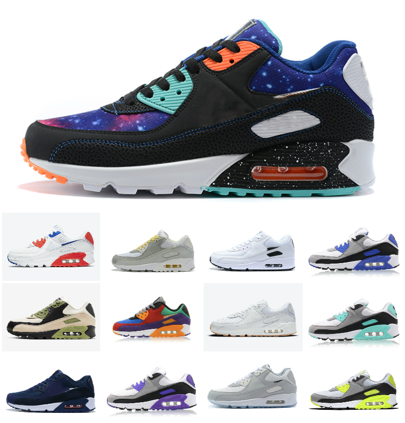 

UNDEFEATED 90 OG Running Shoes Cheap Air Cushion Triple Black White Golf Infrared Laser Blue Sneakers 90s Be True Volt UNC Hyper Grape Royal Sports Trainers, A-x006