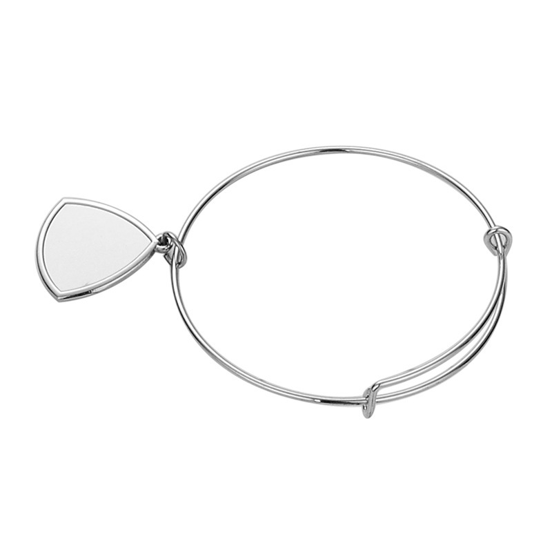 Factory wholesale Personalized jewelry DIY blank consumables heat transfer Bracelet triangular Pendant party gift-image-725331305
