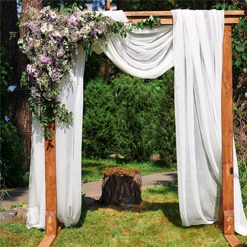 

Party Decoration Wedding Arch Drapes Window Scarf Chiffon Fabric Drapery For Arbor Canopy Bed Stage Backdrop Ceiling Decor Table Runner