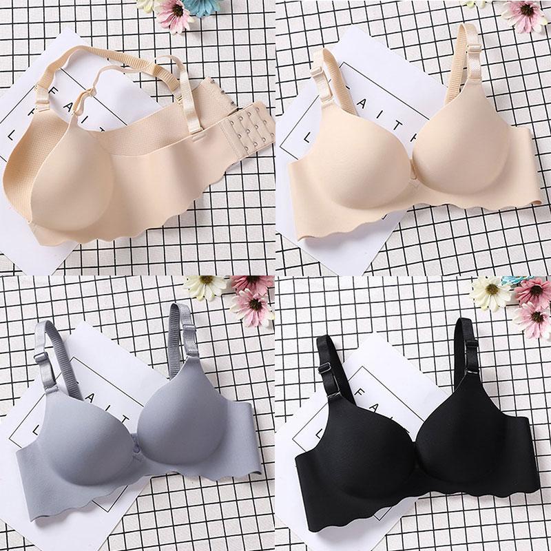 

Bras Women Sexy Lingerie Deep U Cup Push Up Bra Seamless Girls Underwear Wirefree Bralette Backless Plunge Intimates, Black