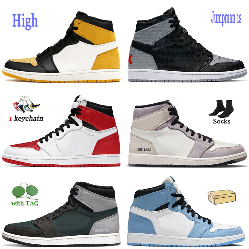 

Authentic Jumpman 1 Mens Women Basketball Shoes Fashion High OG Stage Haze 1s Trainers Yellow Toe Heritage Element Black White University Blue Off Designer Sneakers, B16 dark mocha 36-47